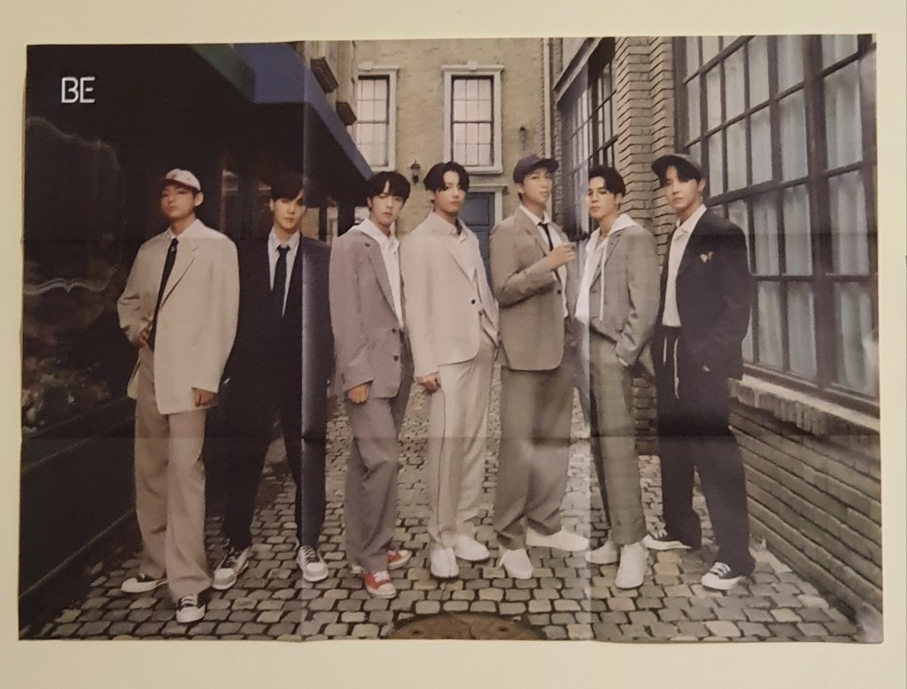 bts standing in an alley